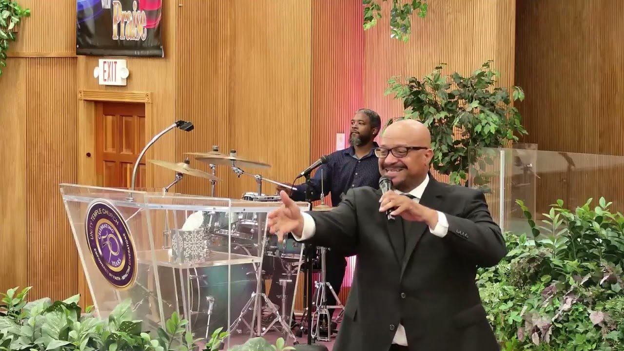 Bishop Steven Staten preaching at Unity Temple