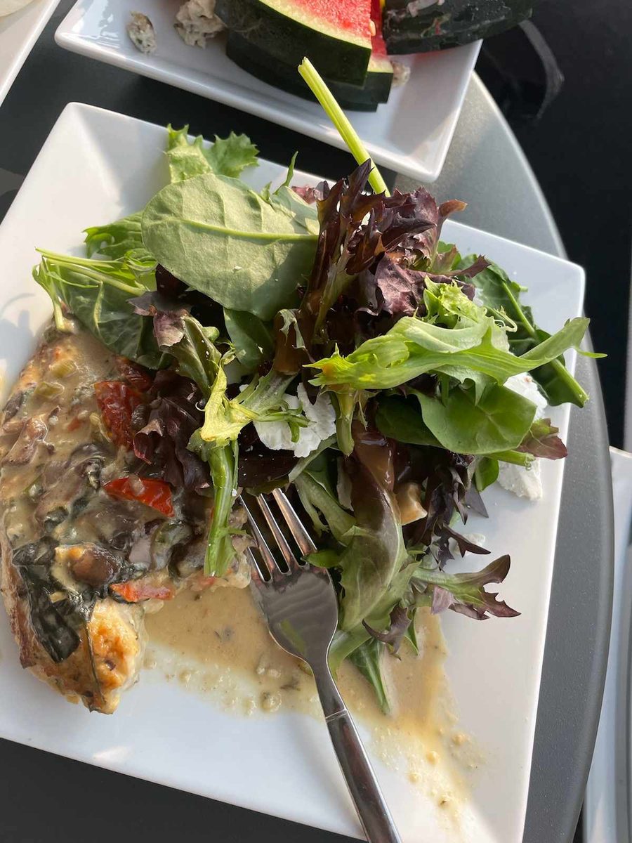 A plated course from the Unity Temple kitchen